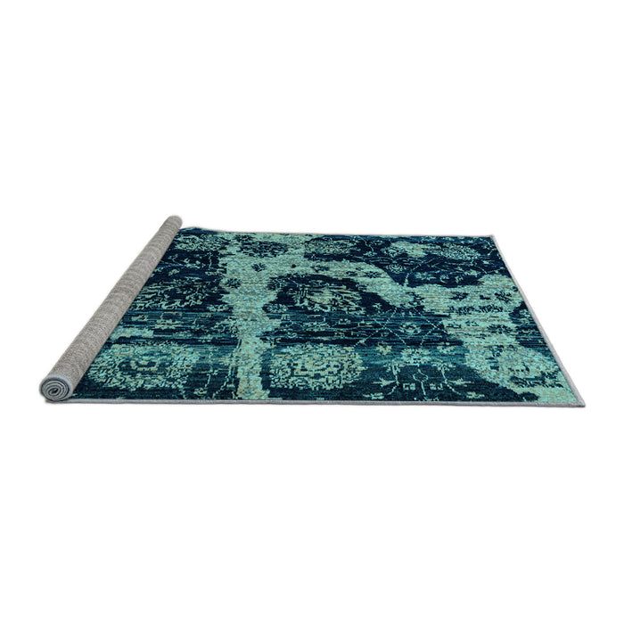 Sideview of Machine Washable Abstract Light Blue Modern Rug, wshabs4438lblu