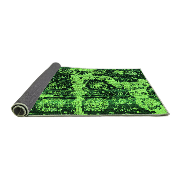 Sideview of Abstract Green Modern Rug, abs4438grn