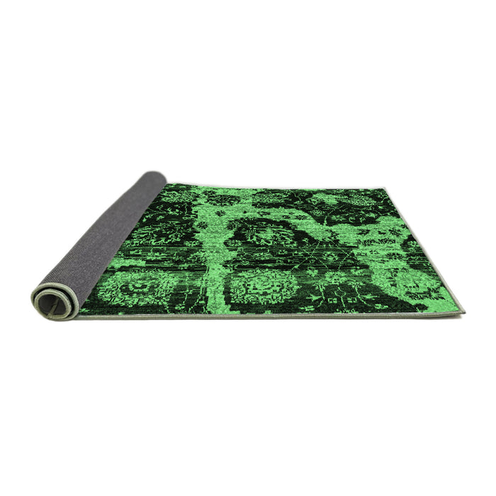 Sideview of Abstract Emerald Green Modern Rug, abs4438emgrn