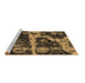 Sideview of Machine Washable Abstract Brown Modern Rug, wshabs4438brn