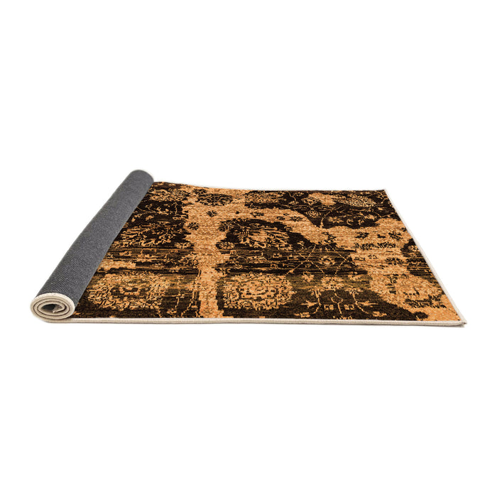 Sideview of Abstract Orange Modern Rug, abs4438org