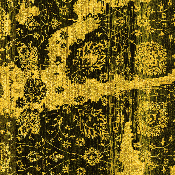 Machine Washable Abstract Yellow Modern Rug, wshabs4438yw