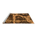 Sideview of Machine Washable Abstract Orange Modern Area Rugs, wshabs4438org