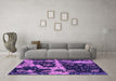 Machine Washable Abstract Purple Modern Area Rugs in a Living Room, wshabs4438pur