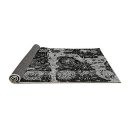Sideview of Abstract Gray Modern Rug, abs4438gry