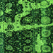 Square Machine Washable Abstract Green Modern Area Rugs, wshabs4438grn