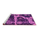 Sideview of Machine Washable Abstract Pink Modern Rug, wshabs4438pnk