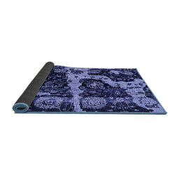 Sideview of Abstract Blue Modern Rug, abs4438blu