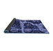 Sideview of Abstract Blue Modern Rug, abs4438blu