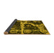 Sideview of Abstract Yellow Modern Rug, abs4438yw