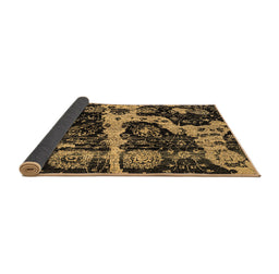 Sideview of Abstract Brown Modern Rug, abs4438brn