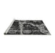 Sideview of Machine Washable Abstract Gray Modern Rug, wshabs4438gry