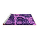 Sideview of Machine Washable Abstract Purple Modern Area Rugs, wshabs4438pur