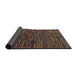 Sideview of Abstract Red Modern Rug, abs4439