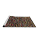 Sideview of Machine Washable Abstract Night Red Rug, wshabs4439