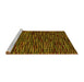 Sideview of Machine Washable Abstract Yellow Modern Rug, wshabs4439yw