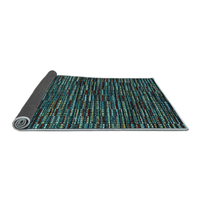 Sideview of Abstract Light Blue Modern Rug, abs4439lblu