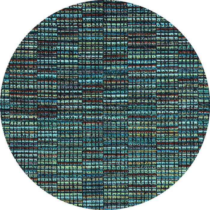 Round Machine Washable Abstract Light Blue Modern Rug, wshabs4439lblu