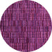 Round Machine Washable Abstract Pink Modern Rug, wshabs4439pnk