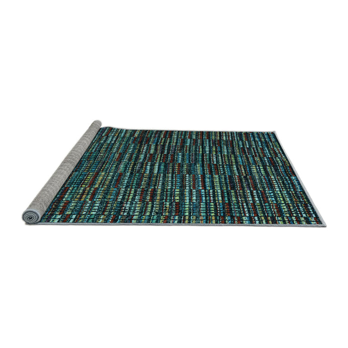 Sideview of Machine Washable Abstract Light Blue Modern Rug, wshabs4439lblu