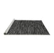 Sideview of Machine Washable Abstract Gray Modern Rug, wshabs4439gry