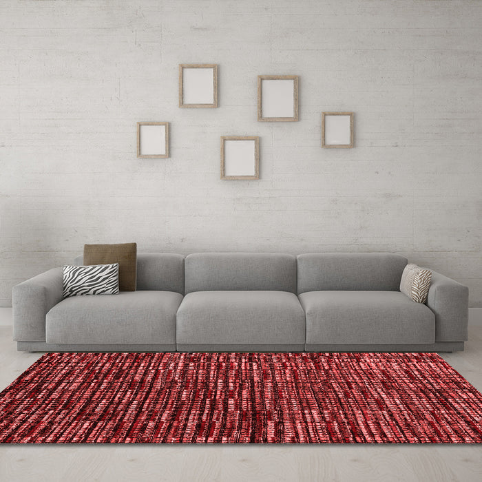 Modern Red Washable Rugs