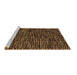 Sideview of Machine Washable Abstract Brown Modern Rug, wshabs4439brn