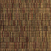 Square Machine Washable Abstract Brown Modern Rug, wshabs4439brn