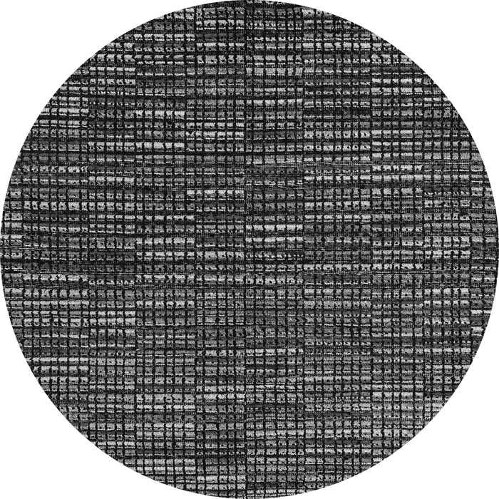 Round Abstract Gray Modern Rug, abs4439gry