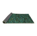 Sideview of Abstract Turquoise Modern Rug, abs4439turq