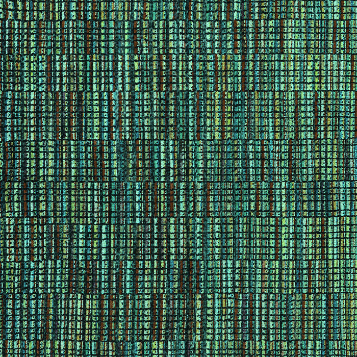 Square Machine Washable Abstract Turquoise Modern Area Rugs, wshabs4439turq