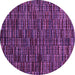 Round Machine Washable Abstract Purple Modern Area Rugs, wshabs4439pur