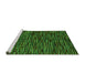 Sideview of Machine Washable Abstract Green Modern Area Rugs, wshabs4439grn