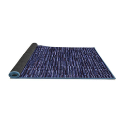 Sideview of Abstract Blue Modern Rug, abs4439blu