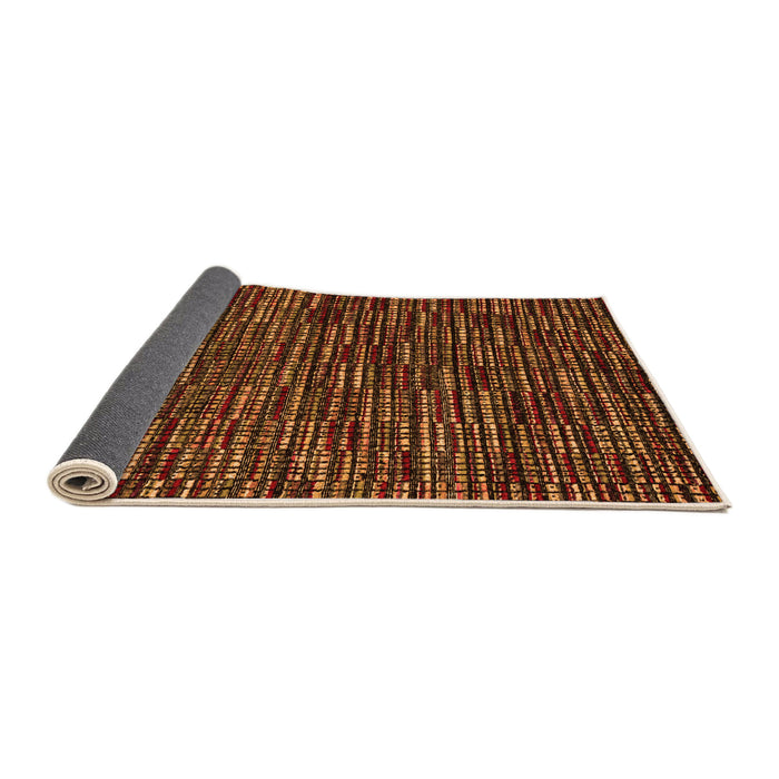 Sideview of Abstract Orange Modern Rug, abs4439org