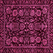 Square Machine Washable Abstract Pink Modern Rug, wshabs443pnk