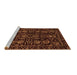 Sideview of Machine Washable Abstract Brown Modern Rug, wshabs443brn