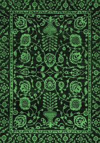 Abstract Emerald Green Modern Rug, abs443emgrn