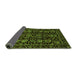 Sideview of Abstract Green Modern Rug, abs443grn