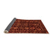 Sideview of Abstract Orange Modern Rug, abs443org