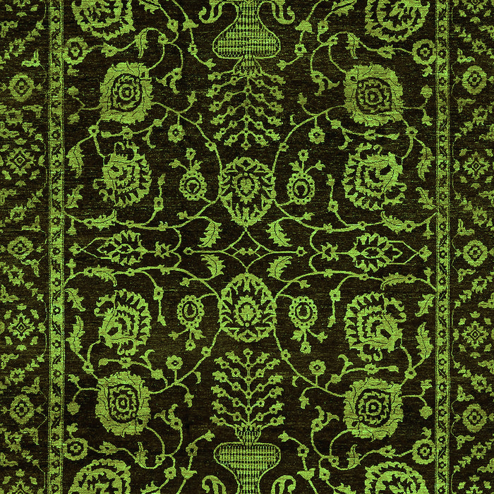 Machine Washable Abstract Green Modern Area Rugs, wshabs443grn