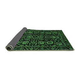 Sideview of Abstract Emerald Green Modern Rug, abs443emgrn