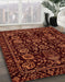 Machine Washable Abstract Red Rug in a Family Room, wshabs443