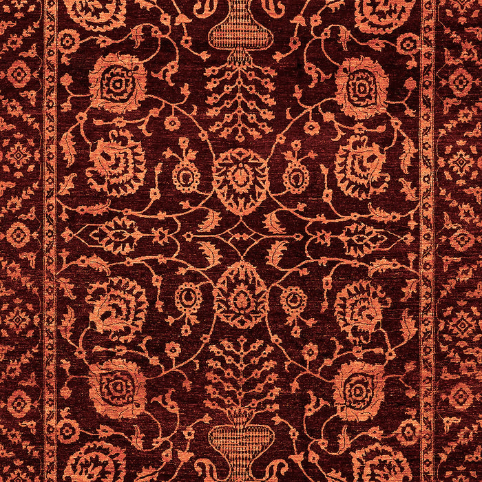 Machine Washable Abstract Orange Modern Area Rugs, wshabs443org