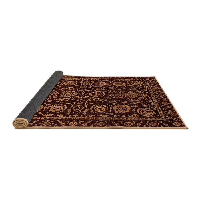 Sideview of Abstract Brown Modern Rug, abs443brn