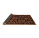 Sideview of Abstract Brown Modern Rug, abs443brn