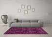 Machine Washable Abstract Purple Modern Area Rugs in a Living Room, wshabs443pur