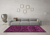 Machine Washable Abstract Purple Modern Rug, wshabs443pur