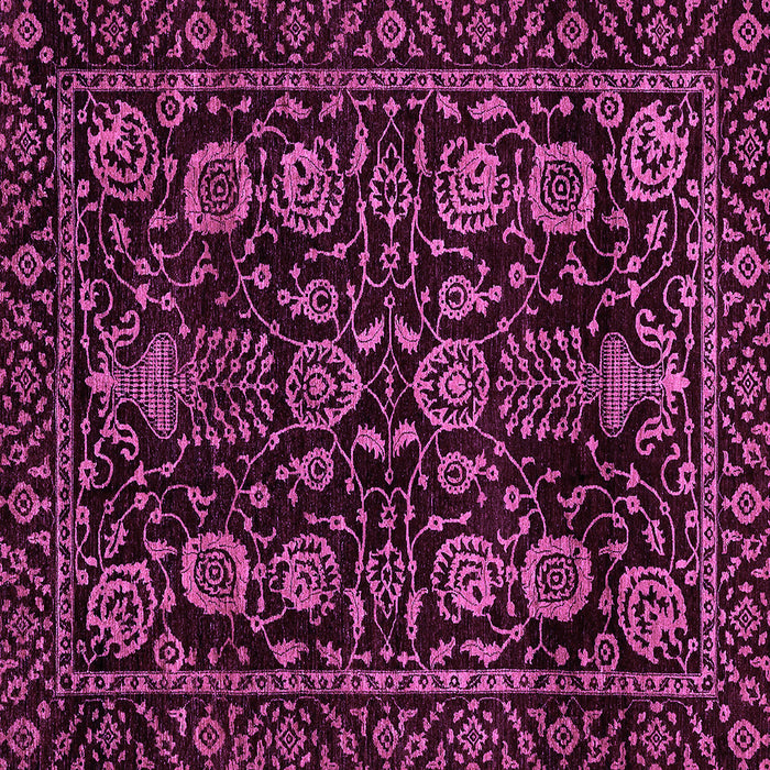 Square Abstract Purple Modern Rug, abs443pur