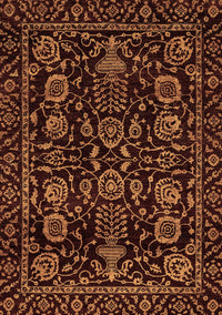 Abstract Brown Modern Rug, abs443brn